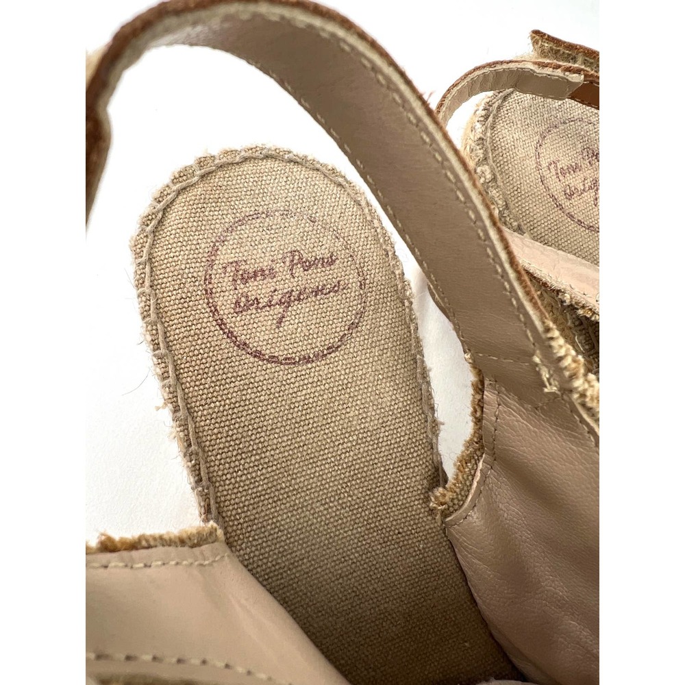 Toni Pons 'Lugano' Espadrille Wedge Sandal in Tobacco Fabric Size EU 40/US 9-9.5 - Picture 4 of 5